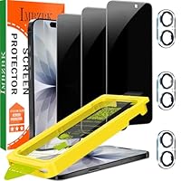 IMBZBK Verre Trempé pour iPhone 17 Anti Espion, Dépoussiérage Automatique, avec Protection Camera Objectif, Dureté 9H+ Vitre Protection Écran, Qualité Militaire, Anti Rayures, 3+3 Pièce