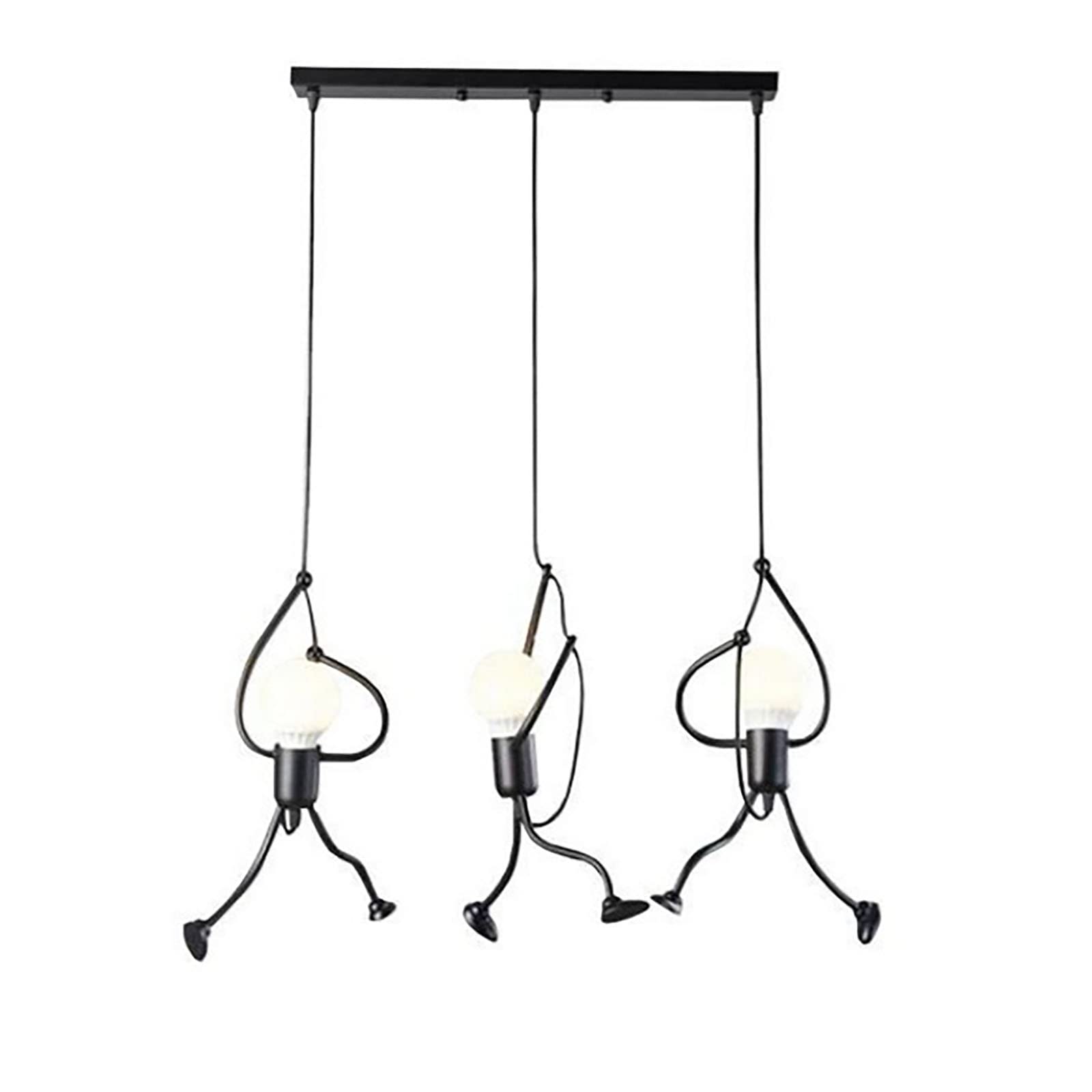 Iron Cartoon Hanging Lamp, Modern Creative Little People Pendant Lights Fixtures,Adjustable Hanging Lights for Boy Girl Children's Room Bedroom Bar great gift