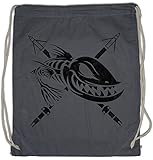 140 g/m² Urban Backwoods Dead Grinning Fish Bolsa de Cuerdas con Cordón Gimnasio