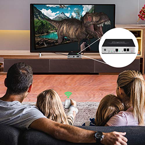 Digital to Analog Audio Converter, Optical to Analog Converter with Remote, DAC Converter Support 192KHz/24bit with IR Remote Control