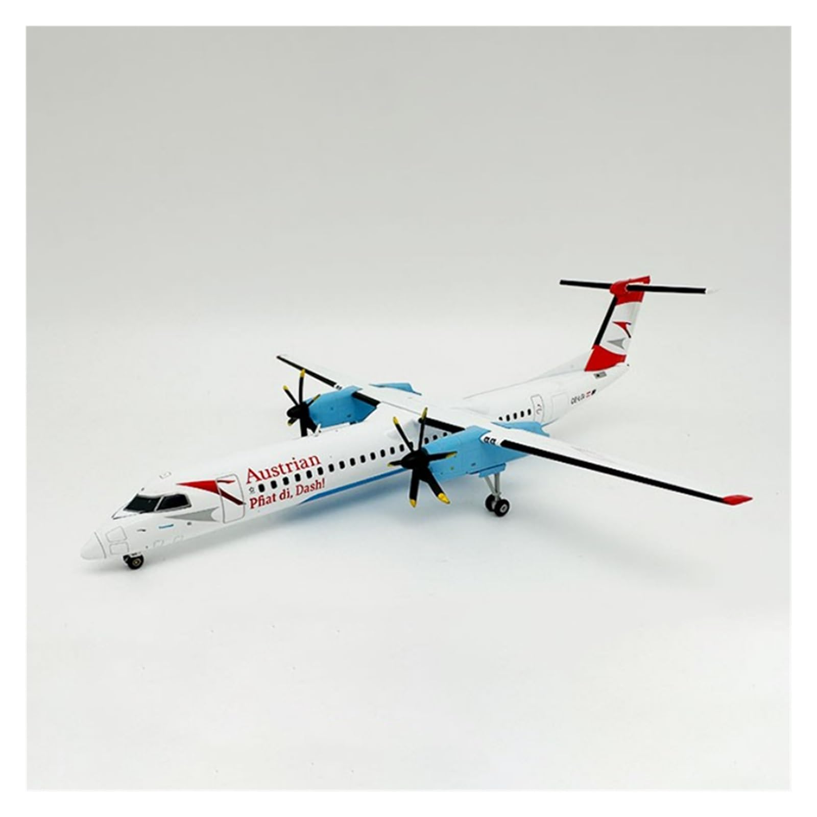 Vintage Classics samolot w skali 1:200 Dash 8 Q400 OE-LGI austriacki samolot samolot samolot odlewany stop metalowy Model z podstawą podwozie zabawka