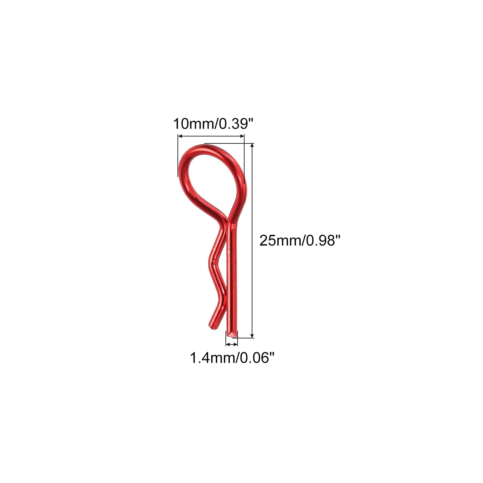 QUARKZMAN 30pz Fermagli RC Angolo 30° Perni Elastici Curvi R Pins 24