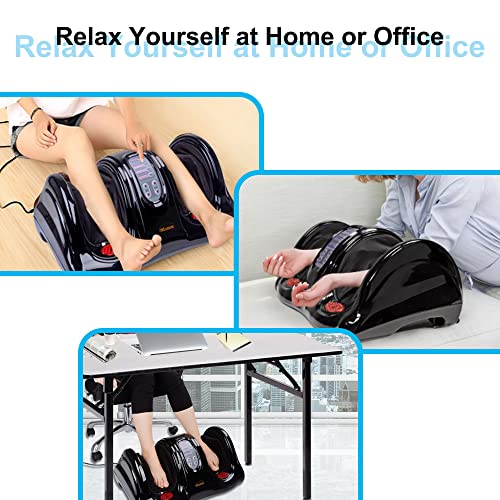 Image of H&B Luxuries Shiatsu Foot Massager Machine with Remote Controller, Kneading and Rolling Home Massagers for Feet, Ankle, Calf, Leg, Ideal for Men, Women, Father, Mom Parents and The Elderly, Black