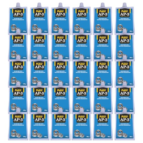 Image of PALCO AP-3 GREASE Pouch 100g (Pack of 30) Multipurpose Water Resistant & Chassis Bearing Lithium Base Anti Corrosion Grease for Car Cycle Bike Chain Lube NLGI-3 Long Lasting Lubricant