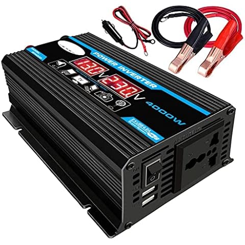 Tatoonly 300W 12V To 220V/110V LED Car Power Inverter Converter Charger Adapter Dual USB Voltage Transformer Modified Sine Wave*Black Cover