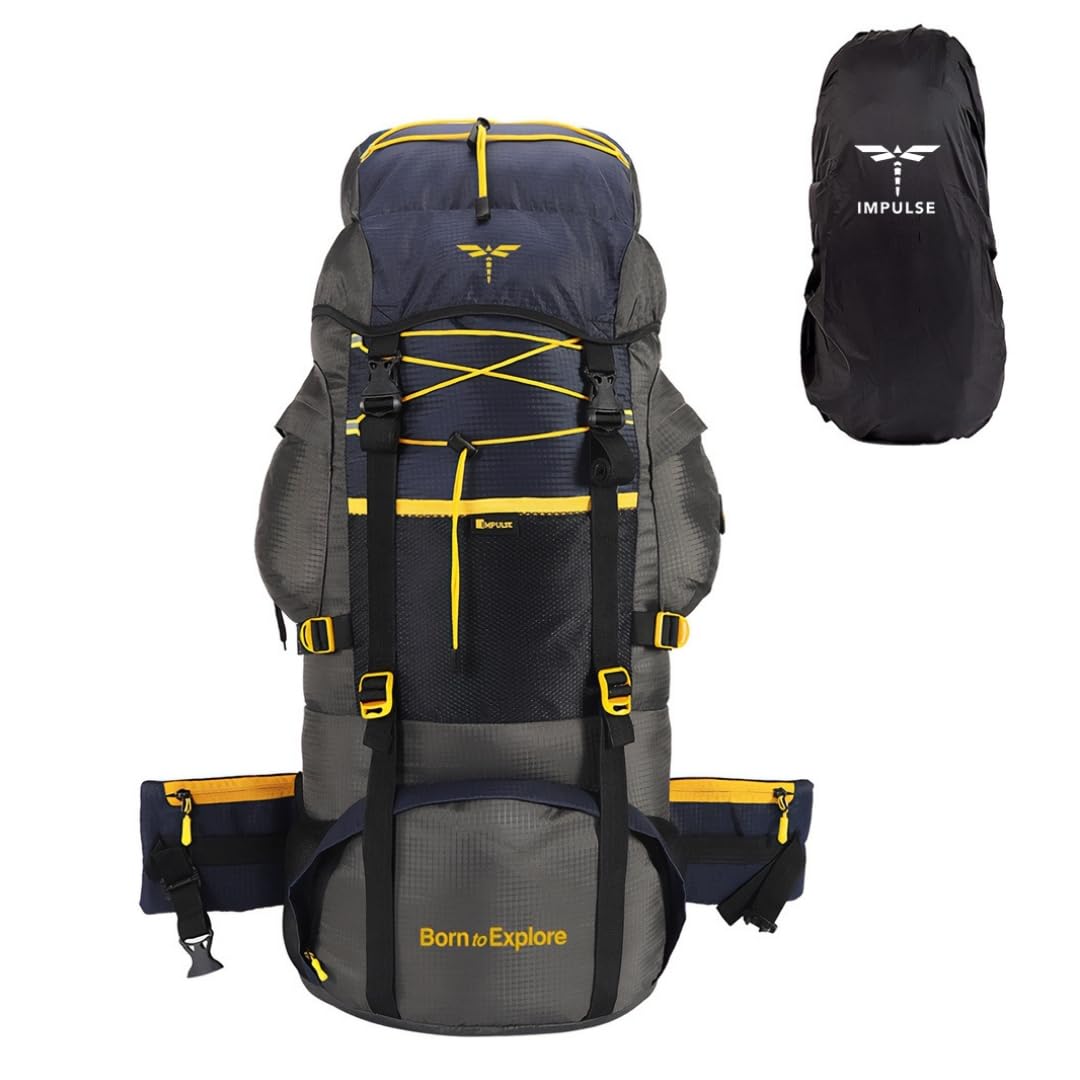 rucksack bags 75 litres travel bag for men tourist bag for travel backpack for hiking trekking Bag for men camping thames blue bag with 1 Year Warranty-image-20