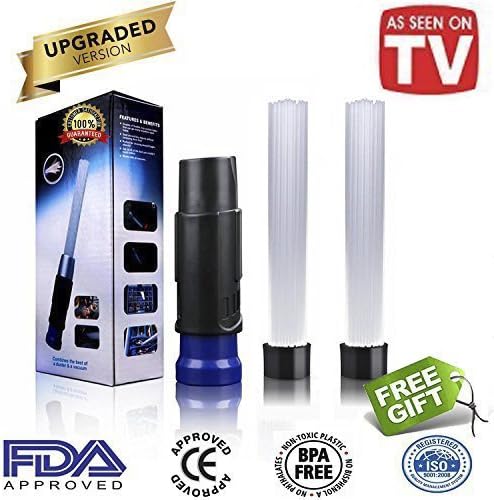 Universal Vacuum Cleaner Attachment, Dust Brush Interface Tool, Dirt Remover with Strong Suction, Flexible Tube Cleaning Tool for Car,Corners, Pets, Drawers,Home with 2 Straws Switch Head