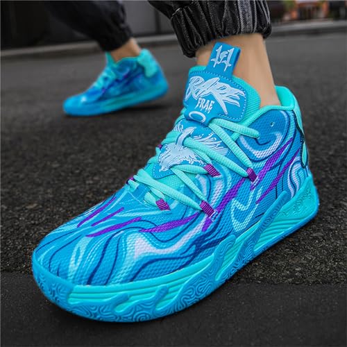 Didopery Men'S Lace Up High Top Basketball Shoes Chinese Style Breathable Non Slip Outdoor Sneakers Cushioning Workout Shoes For Fitness Training Athletic thumb #7
