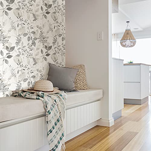 NuWallpaper NUS3144 Breezy Peel & Stick Wallpaper, Grey