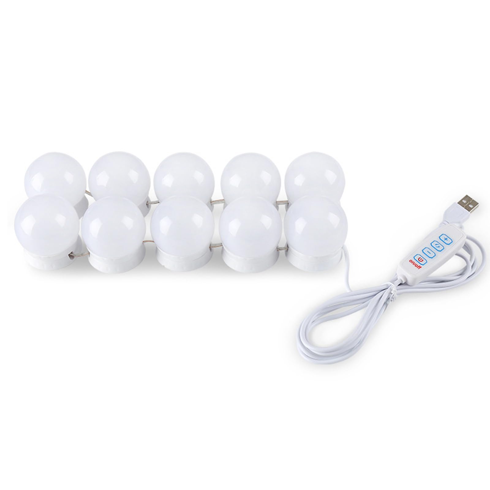 Layhou LED Vanity Mirror Light Bulb Dimmable Makeup Mirror Lights Dressing Light with 3 Color Temperatures 10 Brightness Levels Fill Light USB Plug and Play
