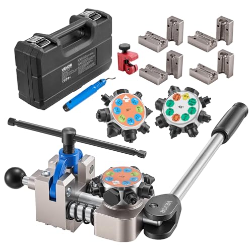 VEVOR Professional Brake Line Flaring Tool, 45 & 37 Degree Double Flare Bubble Flare Tool Kit for 3/16", 1/4", 5/16", 3/8" Copper Aluminum Thin Steel Tubes by VEVOR - Used condition - US$118.96