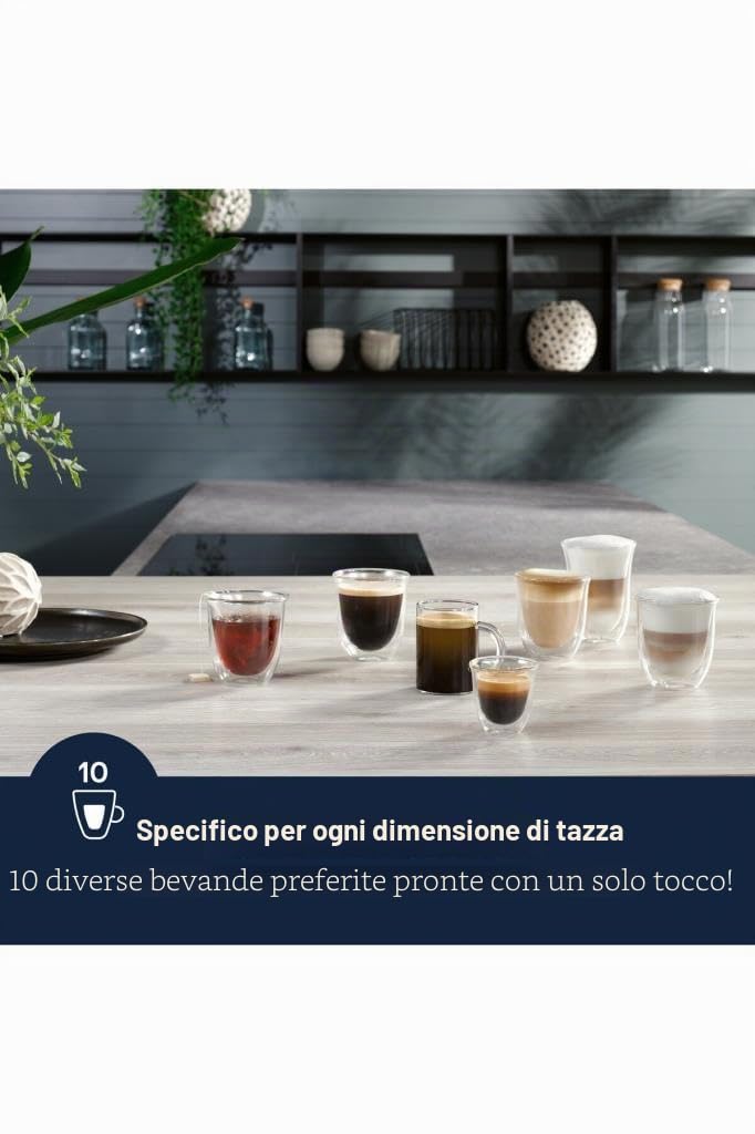DeLonghi ECAM310.60.B Magnifica Evo Next Macchina da caffè Automatica, Preparazione Automatica, Montalatte