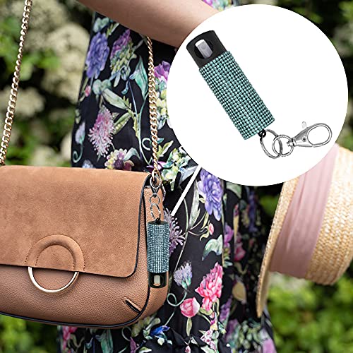 Guard Dog Bling-It-On Pepper Spray – Fashionable Key Holder - 16Ft (5M) Spray Range - Glitter Pepper Spray (Teal) #TOP5