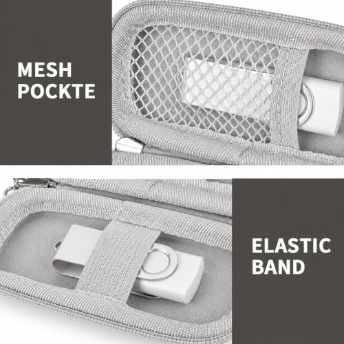 Image of USB Flash Drive Case, SD Card /Thumb Drive /Memory Cards Holder, Bag Only | SDXC /SDHC Storage, Electronic Accessories Organizer for SanDisk / for Samsung, for Students /IT /Office /School /Travel, Silver