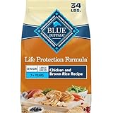 Blue Buffalo Life Protection Formula Chicken & Brown Rice Large Breed Senior Dry Dog Food, Supports Immunity with LifeSource Bits, Promotes Healthy Muscles & Joint Health, Skin & Coat Health, 34 lbs.