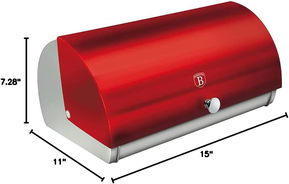 Berlinger Haus Stylish Bread Box with Metallic Door