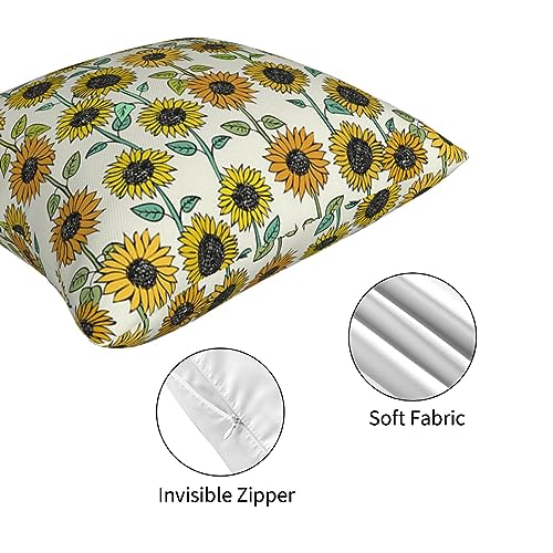 Housse de coussin douce BAFAFA 50,8 cm avec imprimé de tournesols - 7