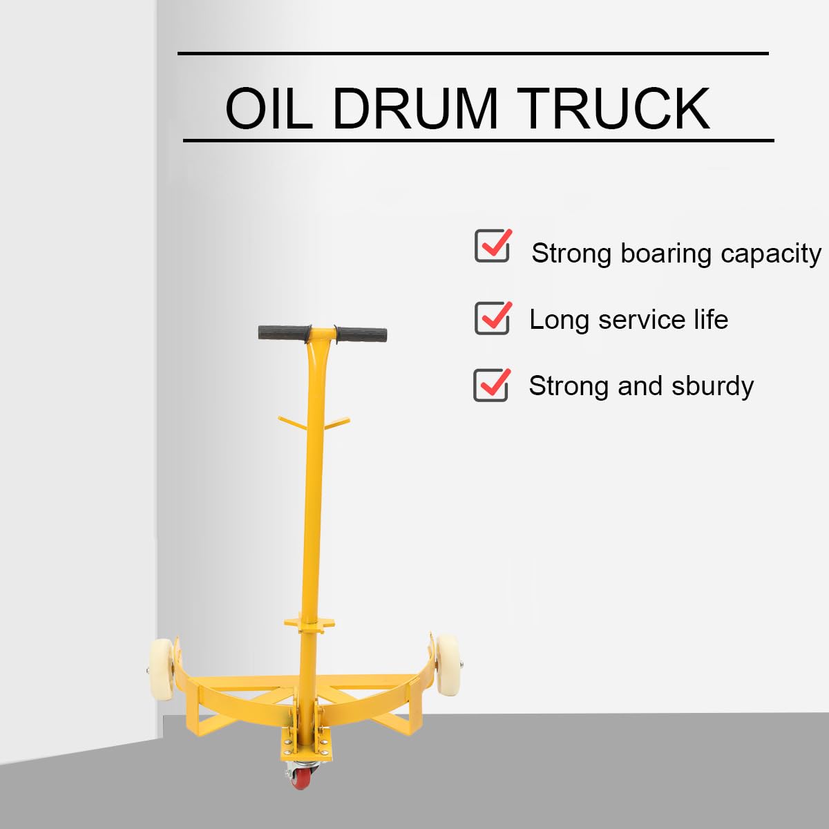Fasskarre - 200 kg belastbar - Transportkarre für Umzug Fässer 210 L Fässer 60 cm- Robuster Stahlrahmen Fasswagen Profi Schwerlast Handwagen für Fässer