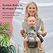 SEEDNUR Baby Carrier, 6-in-1 Ergonomic Baby Carrier Newborn to Toddler, Safety-Certified Infant Toddler Carrier with Hip Seat, Detachable Baby Hip Carrier to Hands-Free Perfect for Shopping & Walking