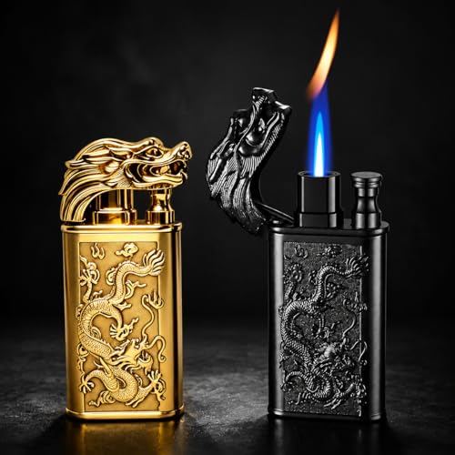 2 Pack Encendedores Soplete Cabeza de Dragón Viento miniatura 1
