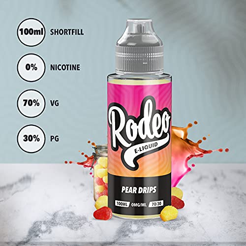 Four-Pack-4-x-100ml-Fruit-Ballad-Glazed-Jack-Blacks-Pear-Drips-E-Liquid-70VG30PG-Vape-Juice-E-Liquid-0-Nicotine-120ml-Bottle-Short-Fill-400ml-Rodeo-E-Liquid