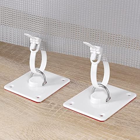 White Mesh dog Gate Floor Adhesive Hook (2 pack) Retractable Dog Gate Accessories Prevent babies and Dogs from Getting Under The Gate Retractable pet gate hook Cover
