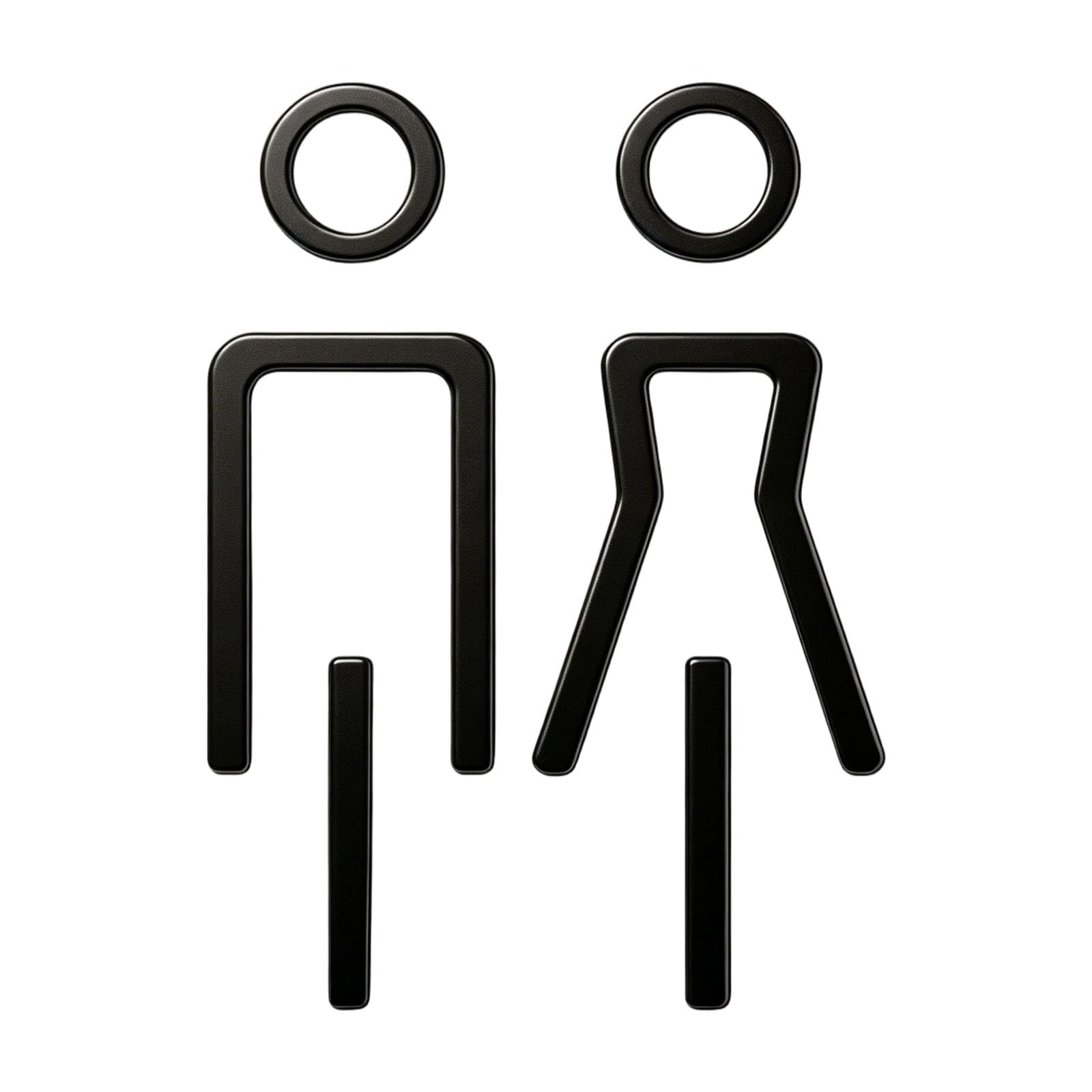 Bathroom Door Sign Set Acrylic Male Female Symbols, Toilet Signage Sticker, Adhesive-Backed Raised Markers for Restroom Entrances and Washrooms Restroom Door Sign Set Bathroom Acrylic Washroom Marker