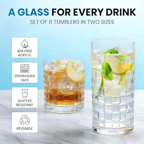 Set de 2 vasos de bebida modernos y elegantes miniatura 3