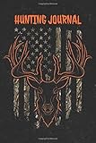 Hunting Journal: Deer Hunting | Camo Notebook | Hunting Log Book for men & boys | College Ruled | 6' x 9' | 100 Pages | Vintage Black Leather Effect Cover