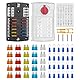 Jtron 12 fach Autosicherungskasten 12v mit Sicherung ATC/ATO Blade Sicherungshalter LED Kontrollleuchte Kunststoffabdeckung für Auto Car Boat Marine RV