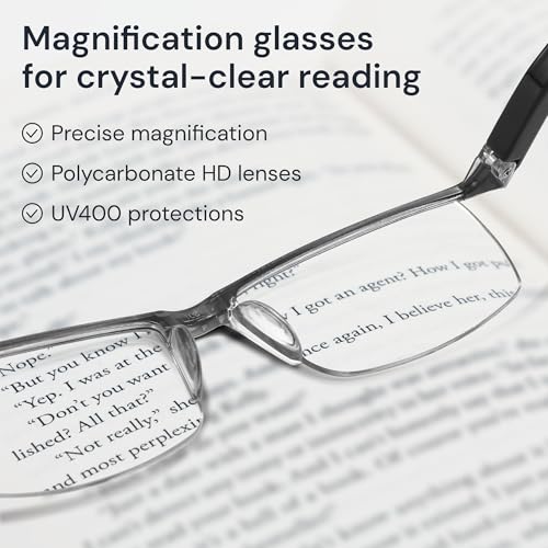 Image of Gaoye Executive Style Reading Glasses Men - Durable Readers with Blue Light Filtering - Comfortable Fit with TR90 Frames