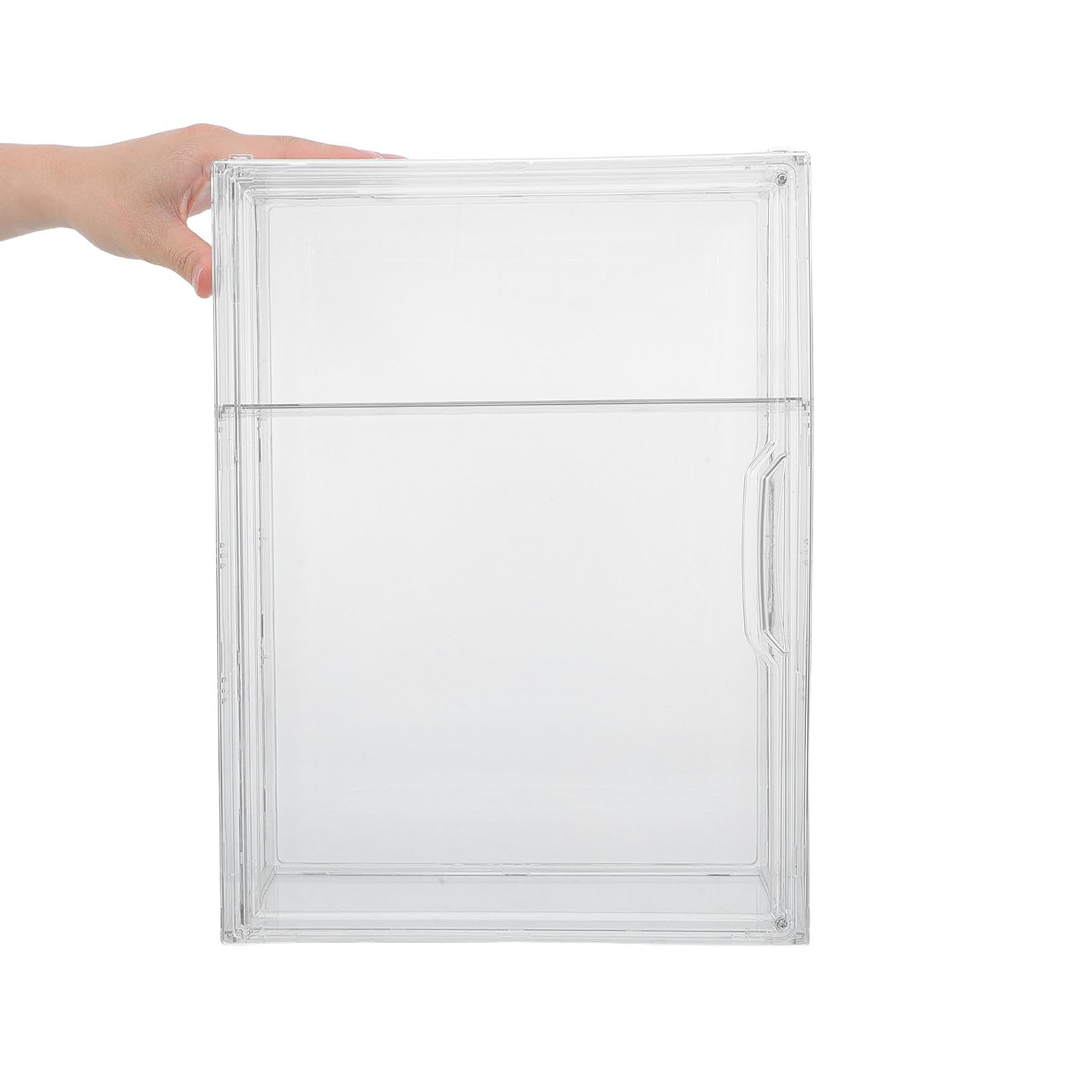 Coffret de Rangement pour Biberons et Accessoires Bébé en Acrylique Transparent 3 Niveaux Empilable, pour Poste de Soin et Organisation Pratique