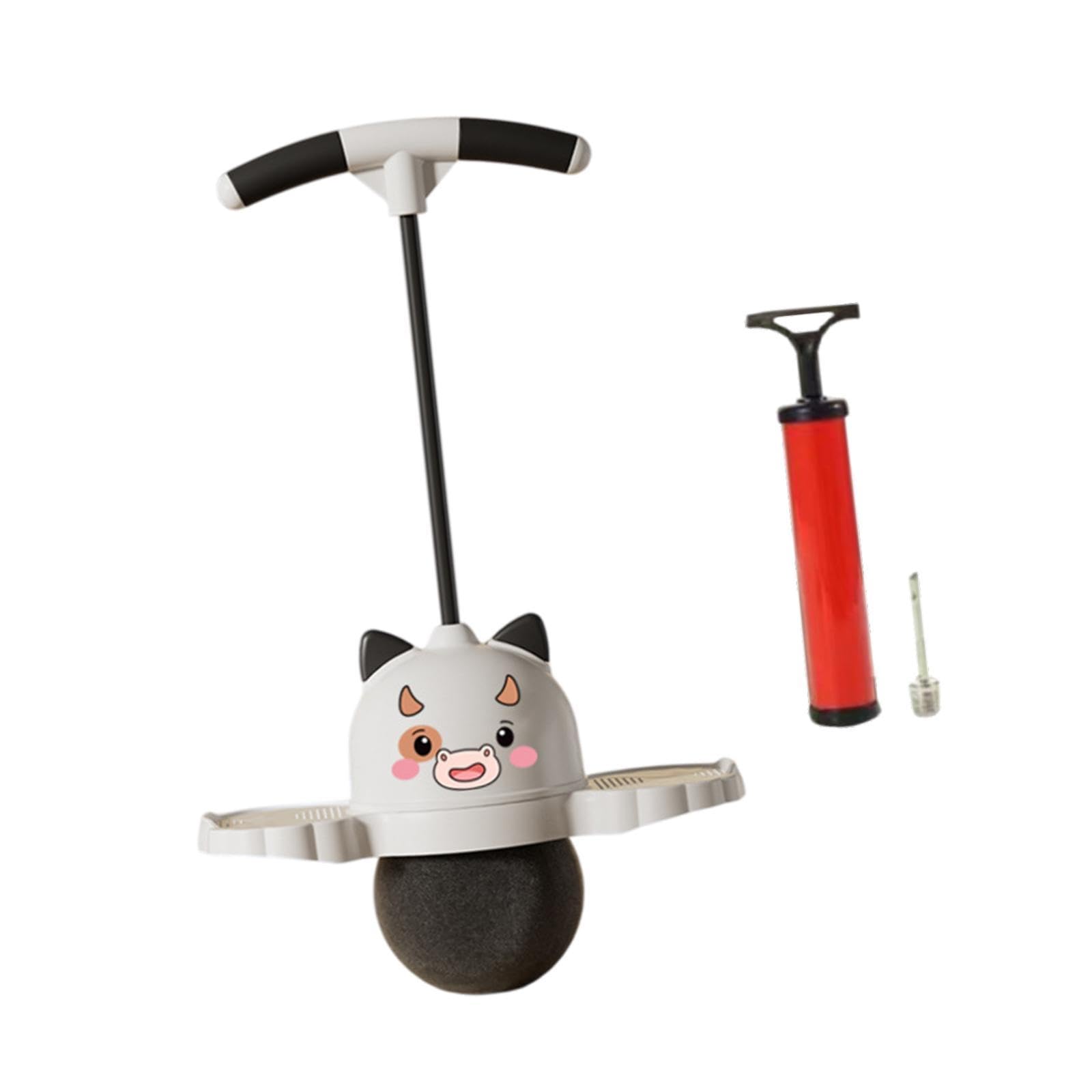 Pogo Ball mit Griff Kinder Sprungspielzeug Balancierbrett Balanceboard Hüpfball mit Pumpe für Sensorisches Training für Zuhause Motorikschulung, Schwarz