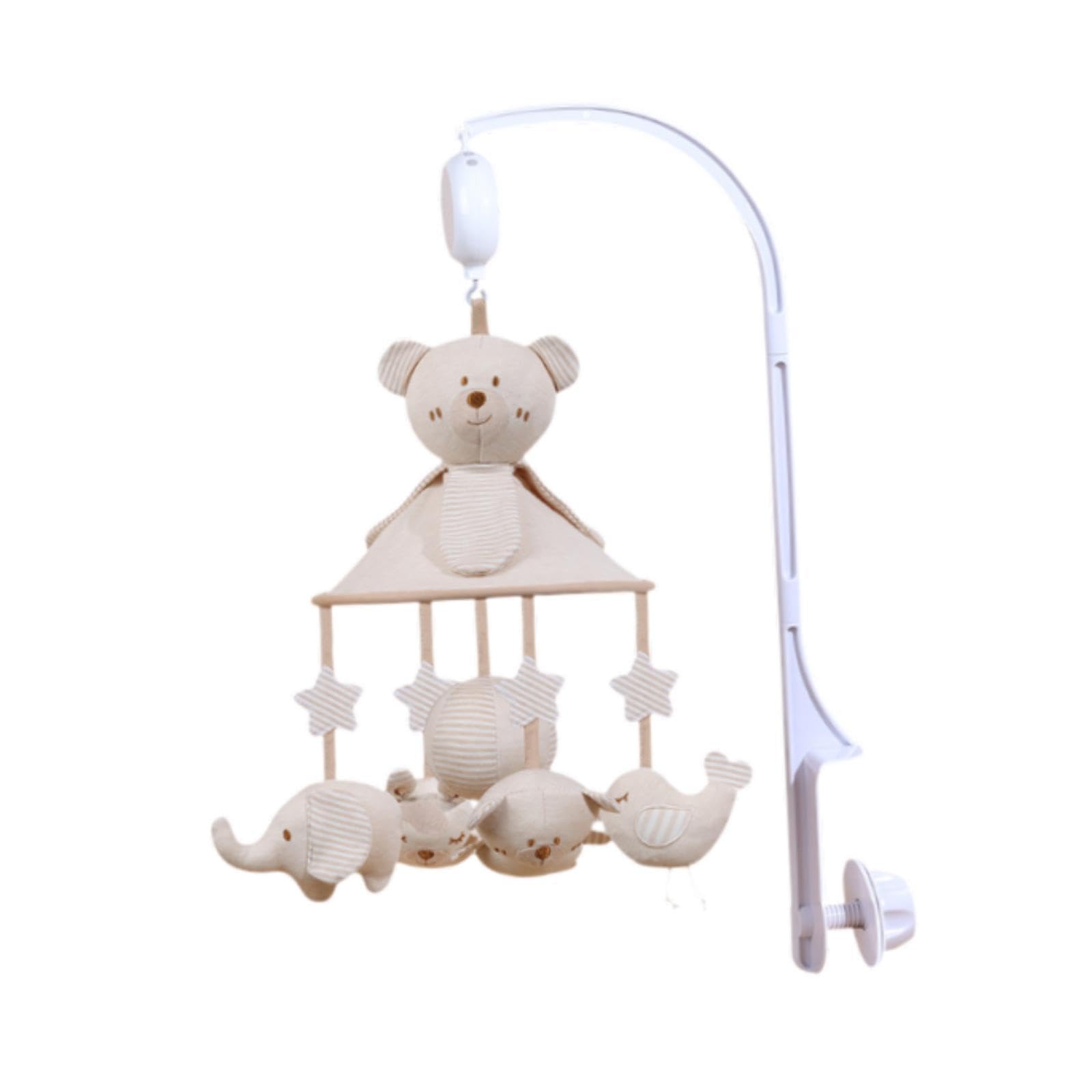 Folpus Móviles Musicales para Cuna de bebé, Juguetes Montessori, Animales, Oso, sonajeros Colgantes para Cuna, Juguete sensorial con Caja de música para, con 12 Canciones