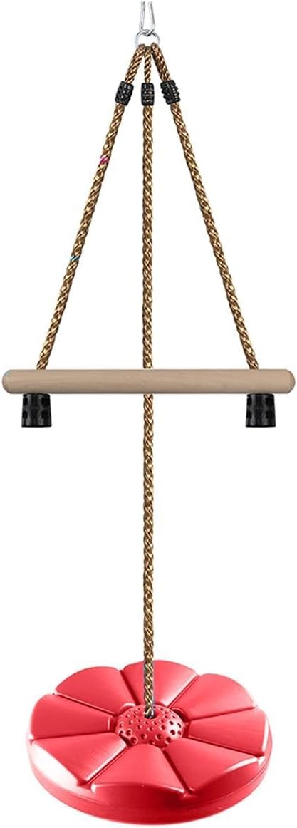 REZNOR Disc Swing for Kids Swing Set Accessories, 7FT Height Adjustable Gym Monkey Bar, Tree Swing for Backyard (Yellow)
