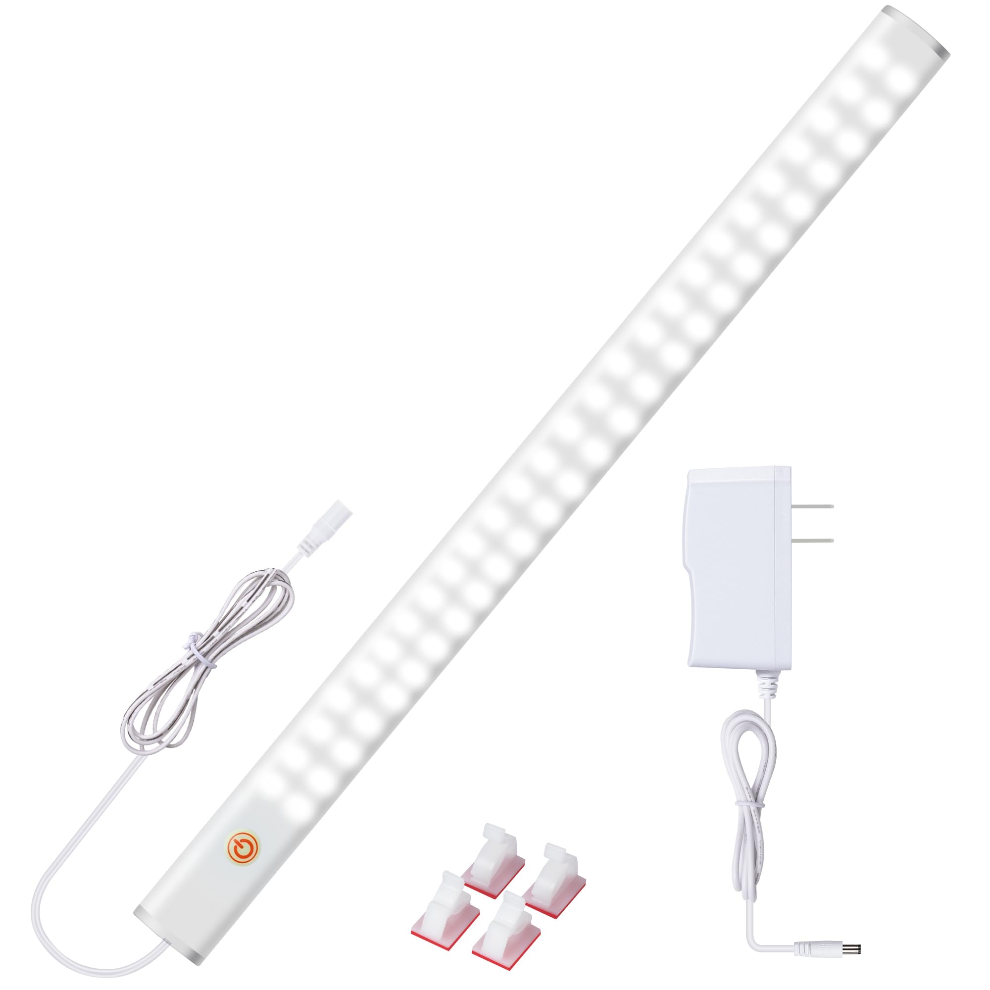 JUSJUBR Illuminazione a LED per sottolavello, luci regolabili, bianco freddo, 6000 K