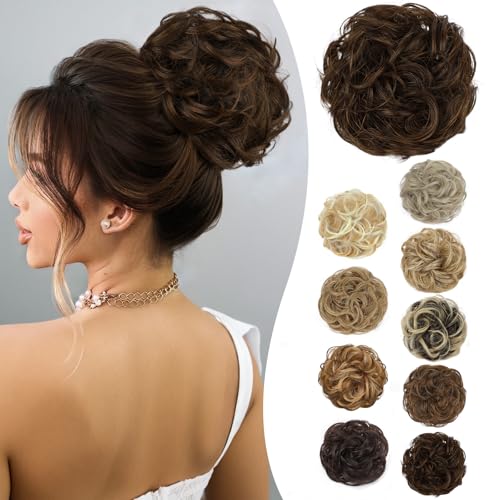 HMD Coque Bagunçado, Ondulado, Cacheado, Scrunchies Para Mulheres...