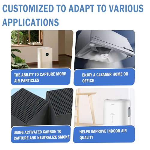 Image of Cut to Fit Carbon Activated Air Filter - Replacement Charcoal Filters - Pre Filter Carbon Sheet for Air Purifier,Pack of 1, 16x48