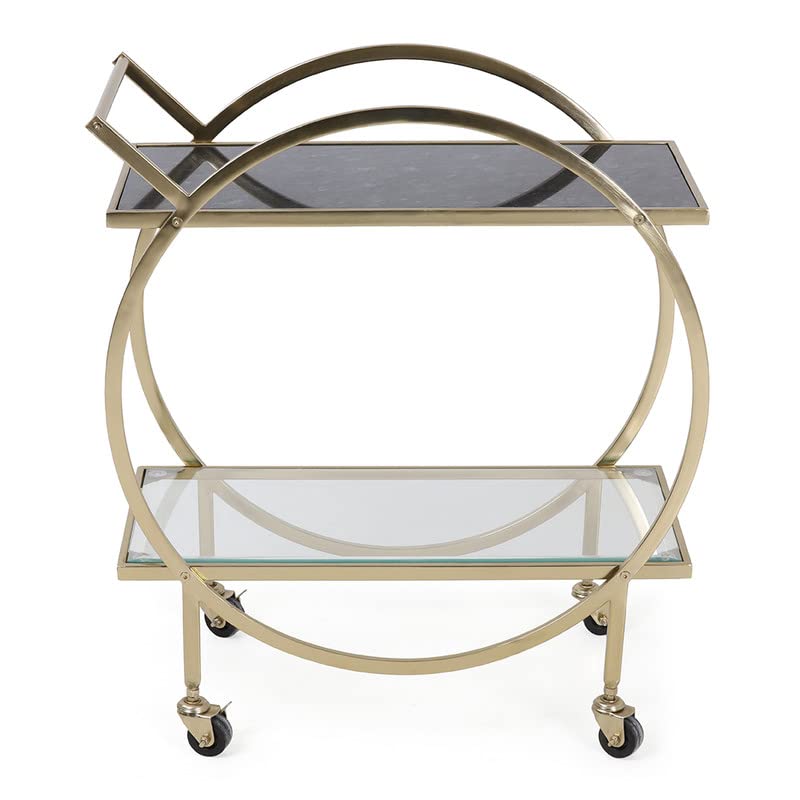 Homes r us Headway Serving Trolley, Gold & Black