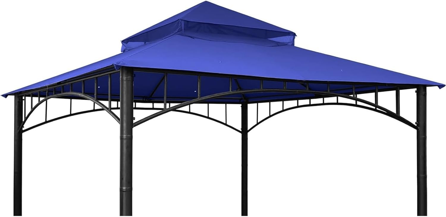 Photo 1 of 10x10 Canopy Replacement Top, Gazebo Replacement Canopy Top Compatible with Target Madaga Gazebo Model L-GZ136PST, L-GZ136PST-2/7/9 (Blue)