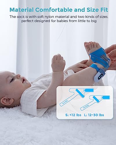 Babytone Baby Sleep Monitor S1& S2 Spare Part, Soft and Skin-Friendly Fabric Sock, with Two Large and Two Small Sizes in Package2