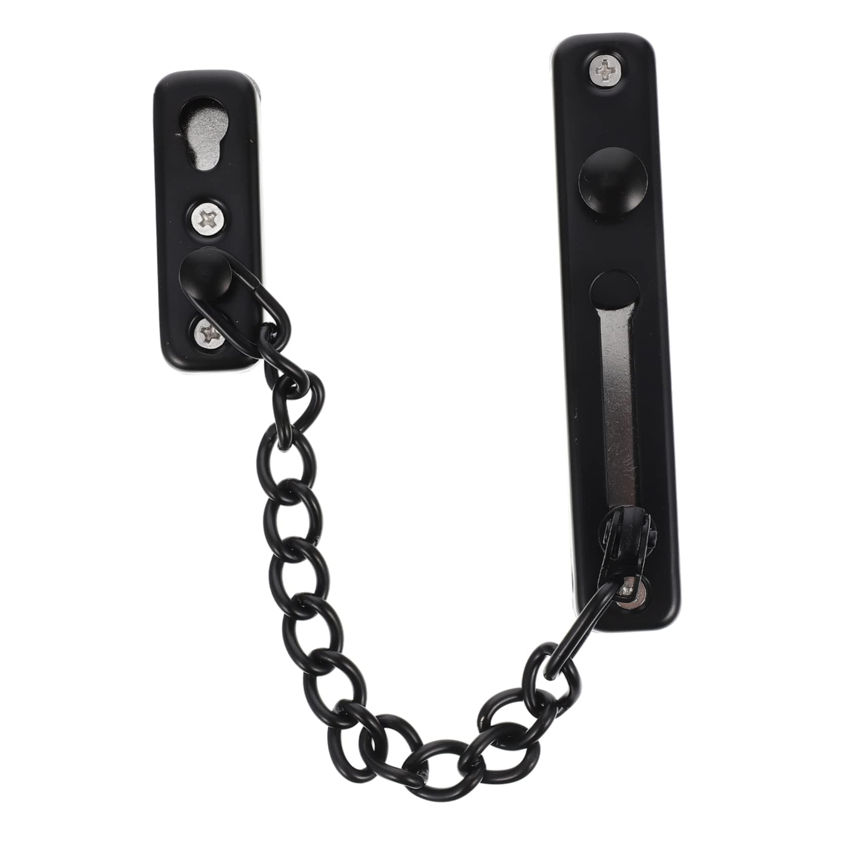 Cerradura de cadena para puerta interior con fijación fácil y limpia