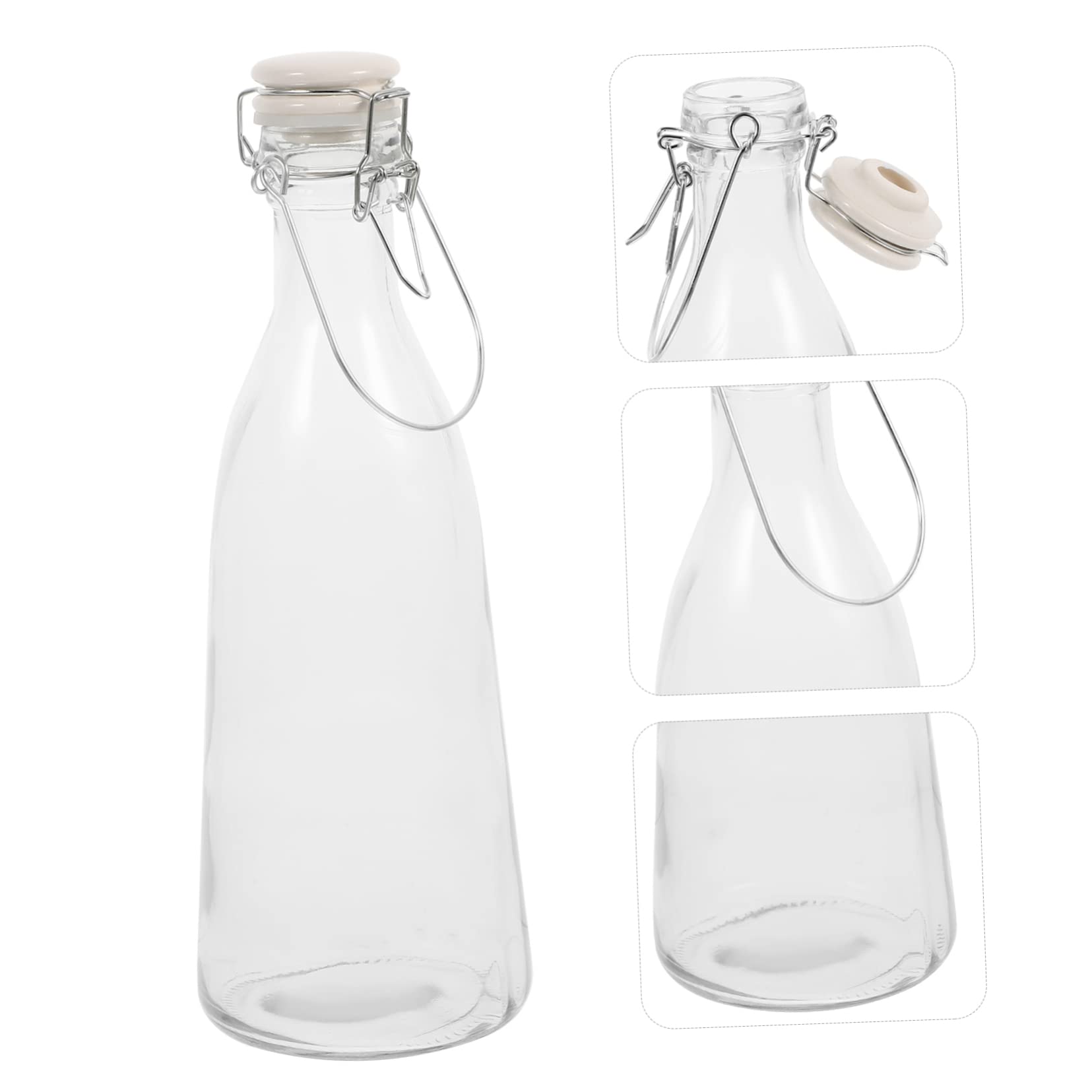 Alipis Glasflasch mit Verschluss, Trinkflaschen aus Glas, Oktoberfest Deko