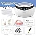 YISSVIC Ultrasonic Cleaner 600ML Ultrasonic Jewelry Cleaner Portable Ultrasonic Cleaning Machine with Digital Timer for Jewelry, Sunglasses, Watches, Dentures, Rings, Coins