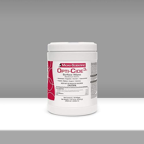 Miniatura 5 de Micro-Scientific Opti-Cide3 Paños desinfectantes, para limpiar superficies, para el cuidado de la salud.