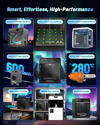 Image of FLASHFORGE Adventurer 5M Pro 3D Printer | CoreXY 600mm /s Speed, 280C High Temp Direct Extruder, Full Auto Leveling, HEPA Air Filter, Built-in Camera,220x220x220mm