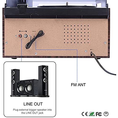 ZXCVB Tourne-Disque Vinyle Bluetooth, Gramophone Vintage, Radio Cassette FM/AM, enregistreur USB, Radio Cassette CD - Les Beatles, Paul McCartney, John Lennon, RIngo Starr, George Harrison ZXCVB Tourne-Disque Vinyle Bluetooth, Gramophone Vintage, Radio Cassette FM/AM, enregistreur USB, Radio Cassette CD – Image 7