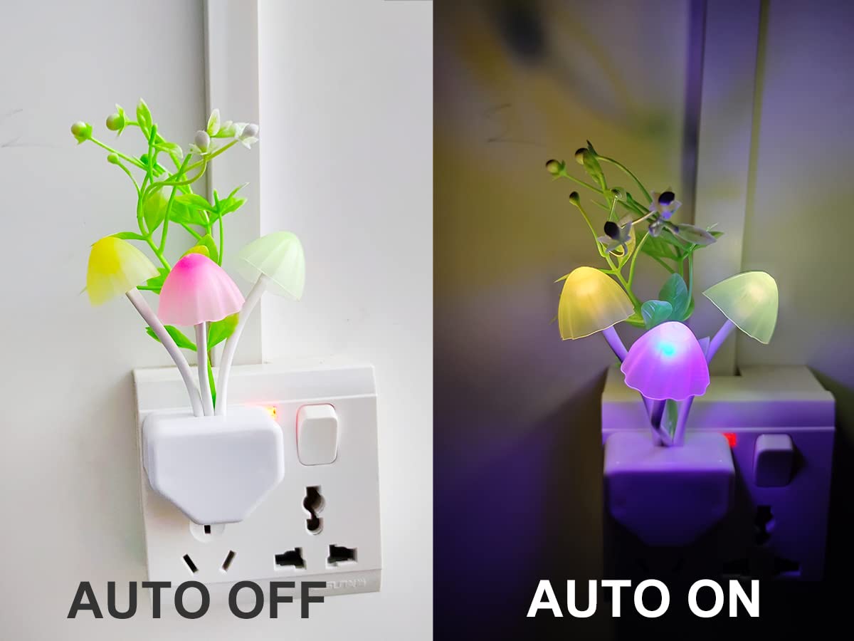 Paquete De 6 Luces LED Nocturnas, Luces LED De Noche Enchufables A La Pared Con Sensores Del