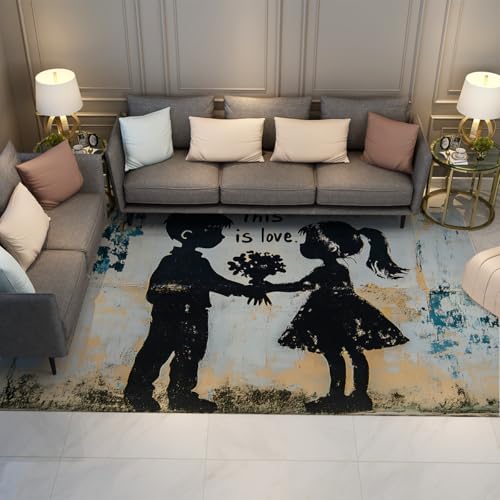 Tapis de la Saint Valentin romantique pour cadeau de couple