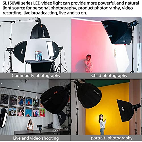 Godox SL150WII SL150II LED Videoleuchte, 5600K Bowens Mount mit BD-04 CRI 96 TLCI 97 Daylight Balanced, Eingebaute 8 FX… – Bild 6